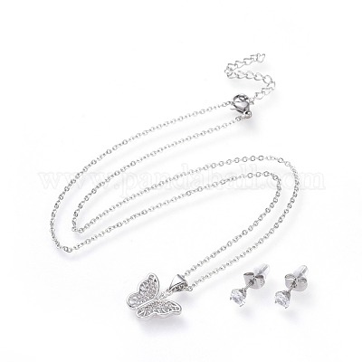 Комплекты украшений из нержавеющей стали 304 SJEW-F211-04-P-1