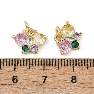 Латунные микро проложить кубического циркония подвески KK-Z120-03G-01-1