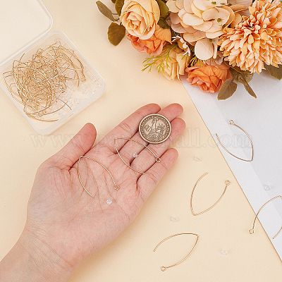 40 шт. крючки для сережек из нержавеющей стали 304 STAS-SP0001-40G-1