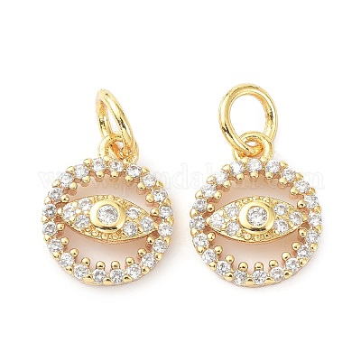 Латунь подвески циркония кубической ZIRC-C022-11G-1