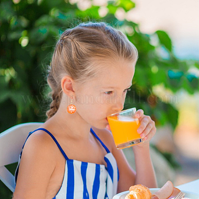 10 пара двух стилей сережек-подвесок из сплава ананаса и питайи с эмалью EJEW-AN0001-37-1