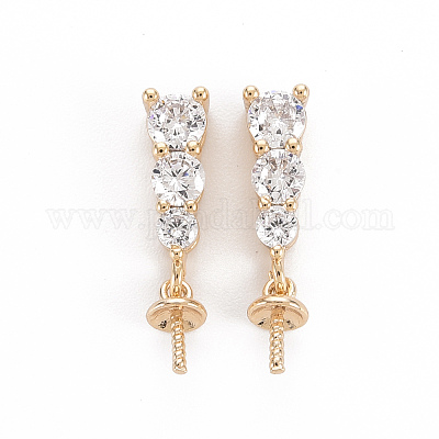 Латунная микропаве из прозрачного кубического циркония X-KK-T062-205G-NF-1