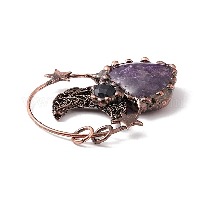 Природный аметист большие кулоны G-I324-04R-02-1