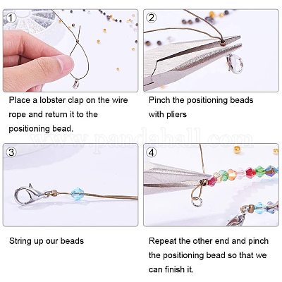 Зажимные бусины из латуни KK-PH0035-14-AB-1