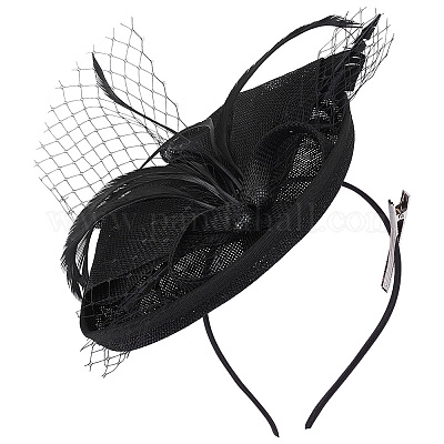 Сетчатые резинки для волос с вуалью OHAR-WH0011-63B-1