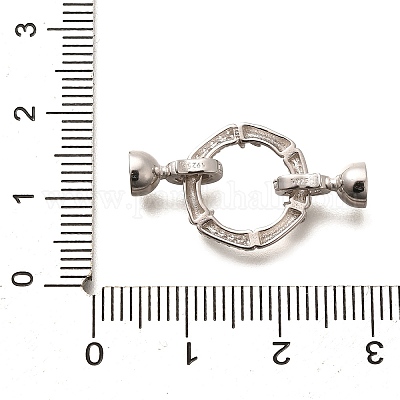 925 серебряная застежка с микропаве из прозрачного кубического циркония STER-B006-06P-1