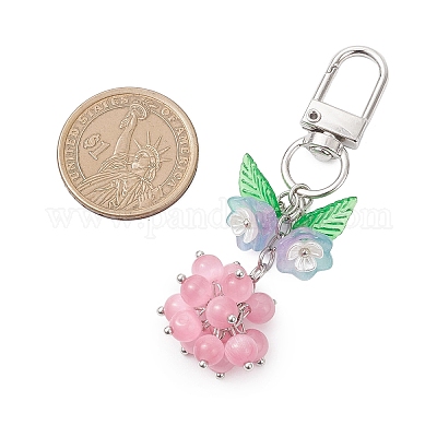 Круглые подвески кошачий глаз украшения HJEW-JM04199-1