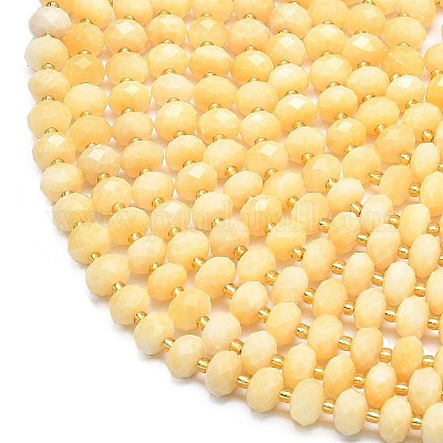 Естественный желтый нефрит бисер нитей&nbsp;LS-G-P573-A50-01-1