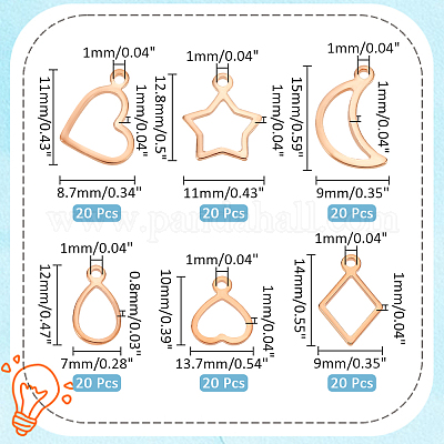 120 шт. 6 подвески из нержавеющей стали 304 STAS-PH0005-38-1
