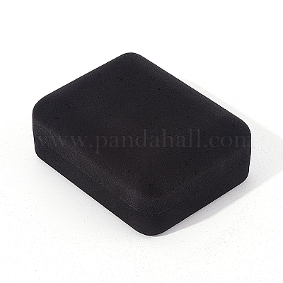 Прямоугольные флокированные пластиковые коробки футляр для запонок CON-WH0113-07-1