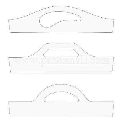 3 шт. 3 стиля прозрачных акриловых шаблонов фрезера DIY-DC0002-75-1