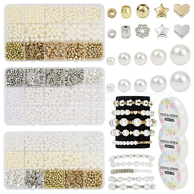 Наборы для самостоятельного изготовления браслетов-стрейч DIY-YW0011-61-1