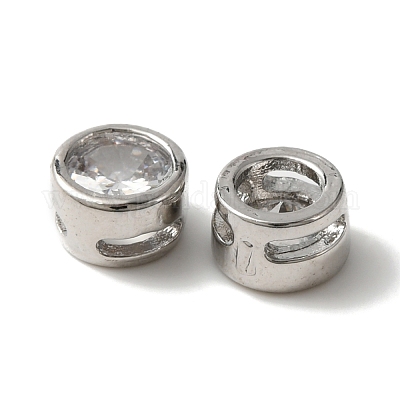 Реечное покрытие латунь микро паве кубический цирконий слайд подвески KK-C020-13P-1