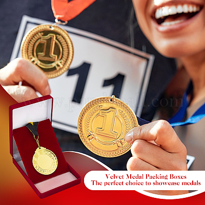 Бархатные коробки для упаковки медалей CON-WH0086-182A-1