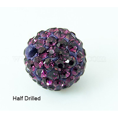 Бусины со стразами&nbsp;RB-H258-HD10mm-204-1