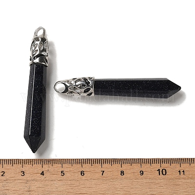 Синтетический синий авантюрин отметил большие подвески G-Z055-01P-15-1