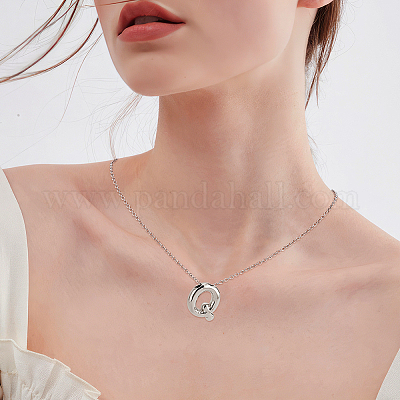 1 шт. латунная цепочка с подвесками в виде букв из сплава NJEW-LP0001-41Q-P-1