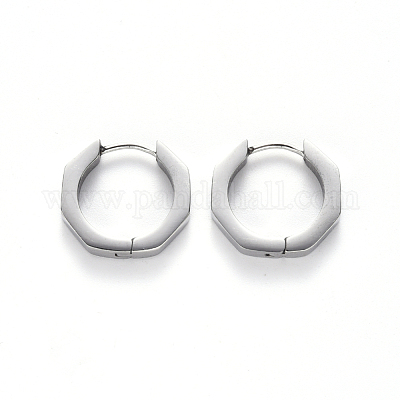 Серьги-кольца Huggie Hoop из нержавеющей стали 304 STAS-S103-25P-1