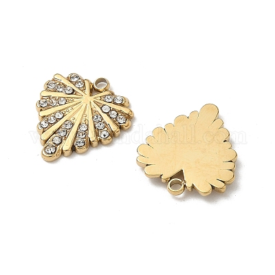 Подвески из нержавеющей стали 304 со стразами STAS-V015-07A-G-1