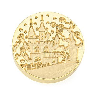 Хэллоуин серии сургучная печать латунные головки штампов AJEW-M039-01D-1