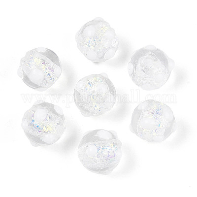 Нити из фольгированных бусин лэмпворк ручной работы FOIL-T008-02A-1