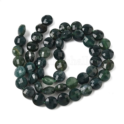 Природные моховой агат бисер нитей G-C179-A53-03-1