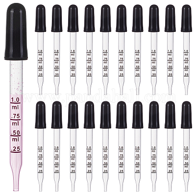 Стеклянные капельницы с прямым наконечником AJEW-WH0248-783-1