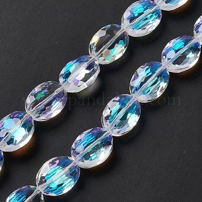 Граненые круглые стеклянные бусины EGLA-E030-01F-1