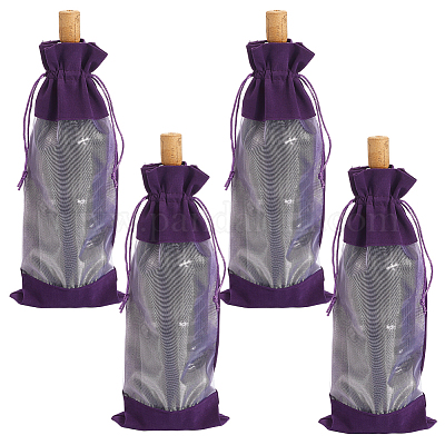 Бархатные мешочки для упаковки бутылок вина ABAG-WH20013-11F-1