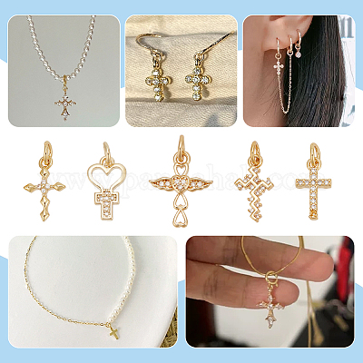 Charms Pendenti Europei In Ottone Con Zirconi Cubici All'ingrosso - It - Foto 12