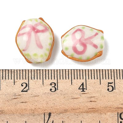 Фарфоровые бусины ручной работы PORC-C008-01B-1