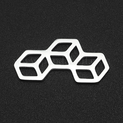 Не тускнеющие филигранные соединительные звенья из нержавеющей стали 201 STAS-N090-LA055-1