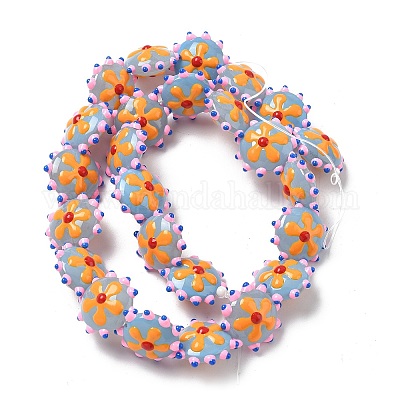 Бусины из стеклянной эмали LAMP-S080-03B-1