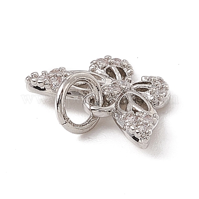 Латунные микро проложить кубического циркония подвески ZIRC-F132-14P-1