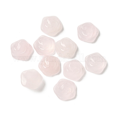 Натуральный розовый кварц резные кабошоны G-C185-01A-01-1