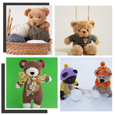 Resin Safety Eyes, 100Pcs 5 Size Craft Eyes Black Stuffed Crochet Eyes with  Washers for Teddy Bear, Amigurumi Craft, Puppet 