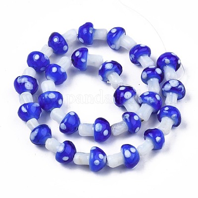 Гриб ручной Lampwork бисер пряди LAMP-R116-12A-1