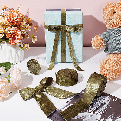 15 ярд двух видов полиэстеровых односторонних бархатных лент SRIB-BC0001-31D-1