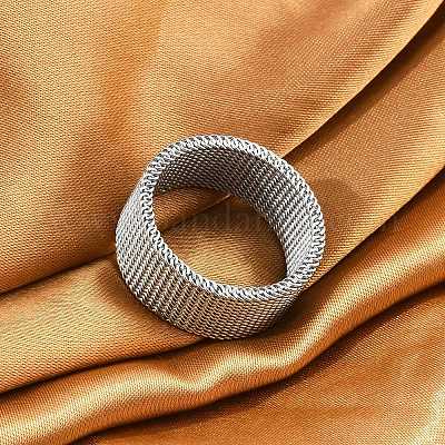 201 перстень из нержавеющей стали RJEW-H242-01B-P-1