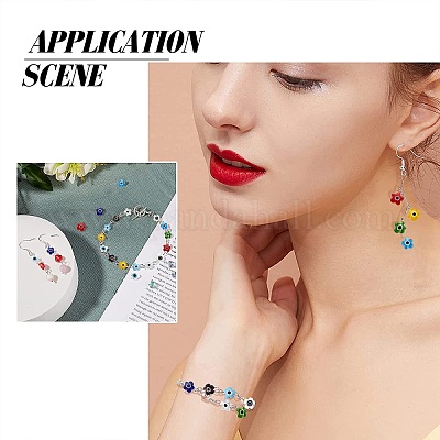 Стеклянная бусина миллефиори ручной работы LAMP-CJ0001-40-1