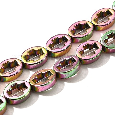 Гальванические нити из синтетических немагнитных гематитовых бусин G-L613-Z01-01J-1