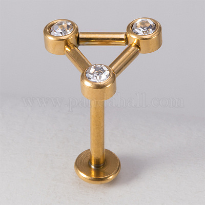 Серьги-гвоздики из нержавеющей стали 304 с микропаве из прозрачного кубического циркония для женщин и мужчин WGD8154-01-1