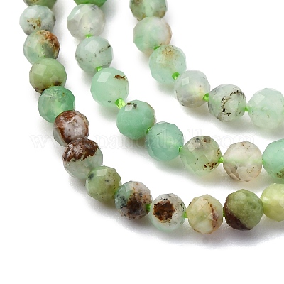 Натуральные бусины хризопраз G-RM2025-A01-M-1