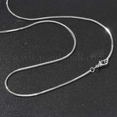 1.5 мм стойка покрытие латунь змейка цепи ожерелья для женщин мужчин MAK-L044-13P-1