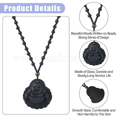 4 шт. 4 стиля стеклянных подвесок ожерелья NJEW-OC0001-04B-1