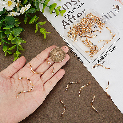 60 шт. 2 латунных трубчатых бусин KK-BBC0010-74-1