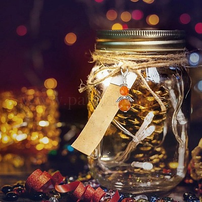 Украшение подвески из натурального драгоценного камня ангела HJEW-GO00033-1