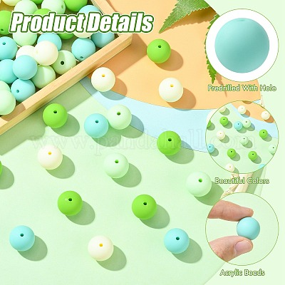 Прорезиненные стиль непрозрачной акриловые бусины&nbsp;LS-MACR-CJC0009-02C-1