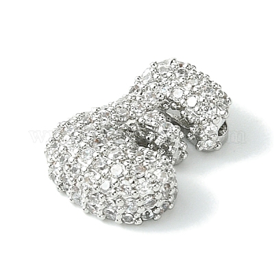 Подвески из латуни с покрытием из прозрачного кубического циркония KK-S378-01P-E-1