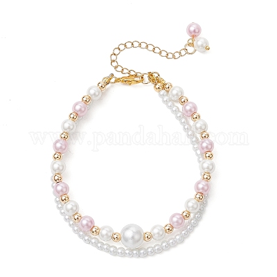 Браслеты из стеклянных жемчужин BJEW-JB11918-03-1